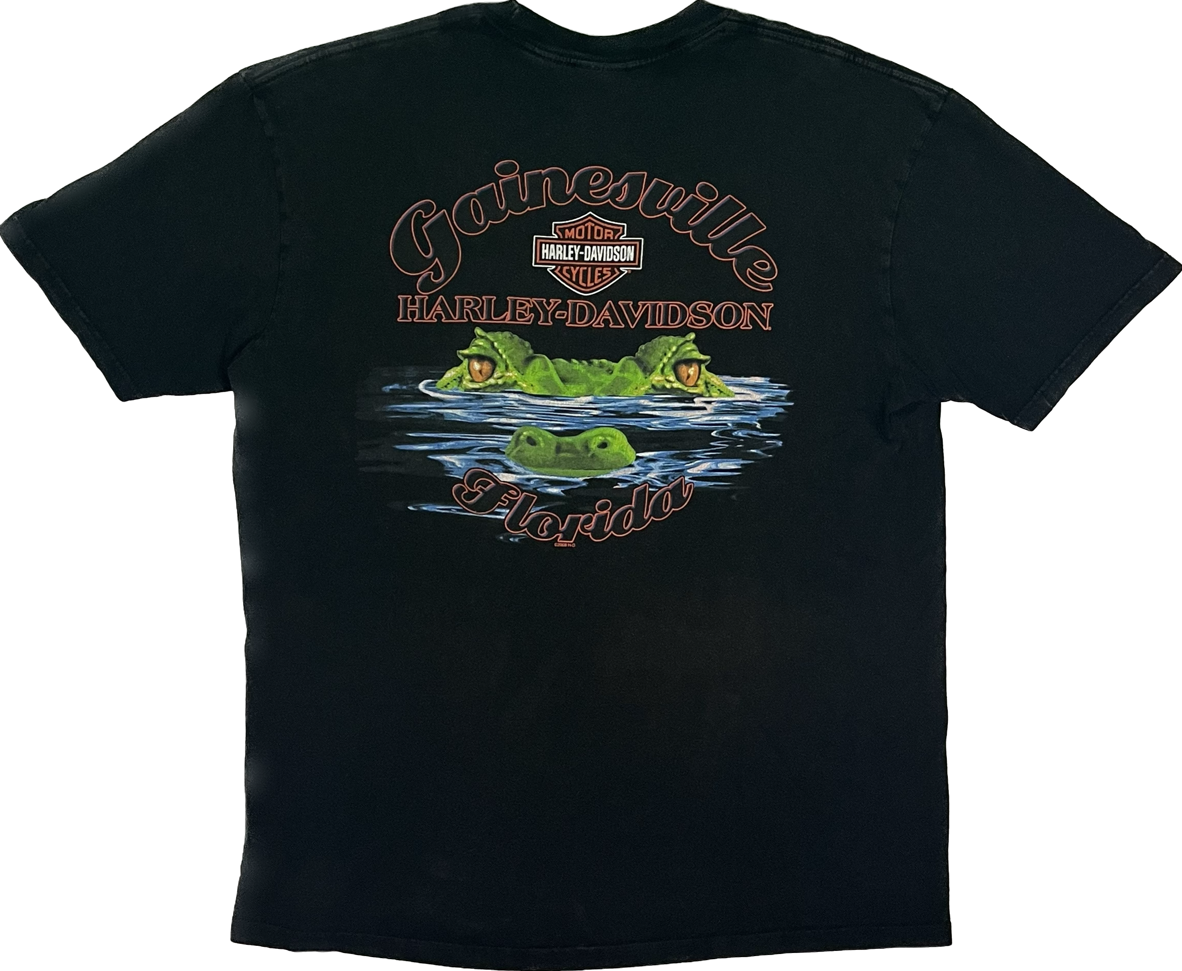 08' Harley Davidson Gainesville Crocodile T-Shirt