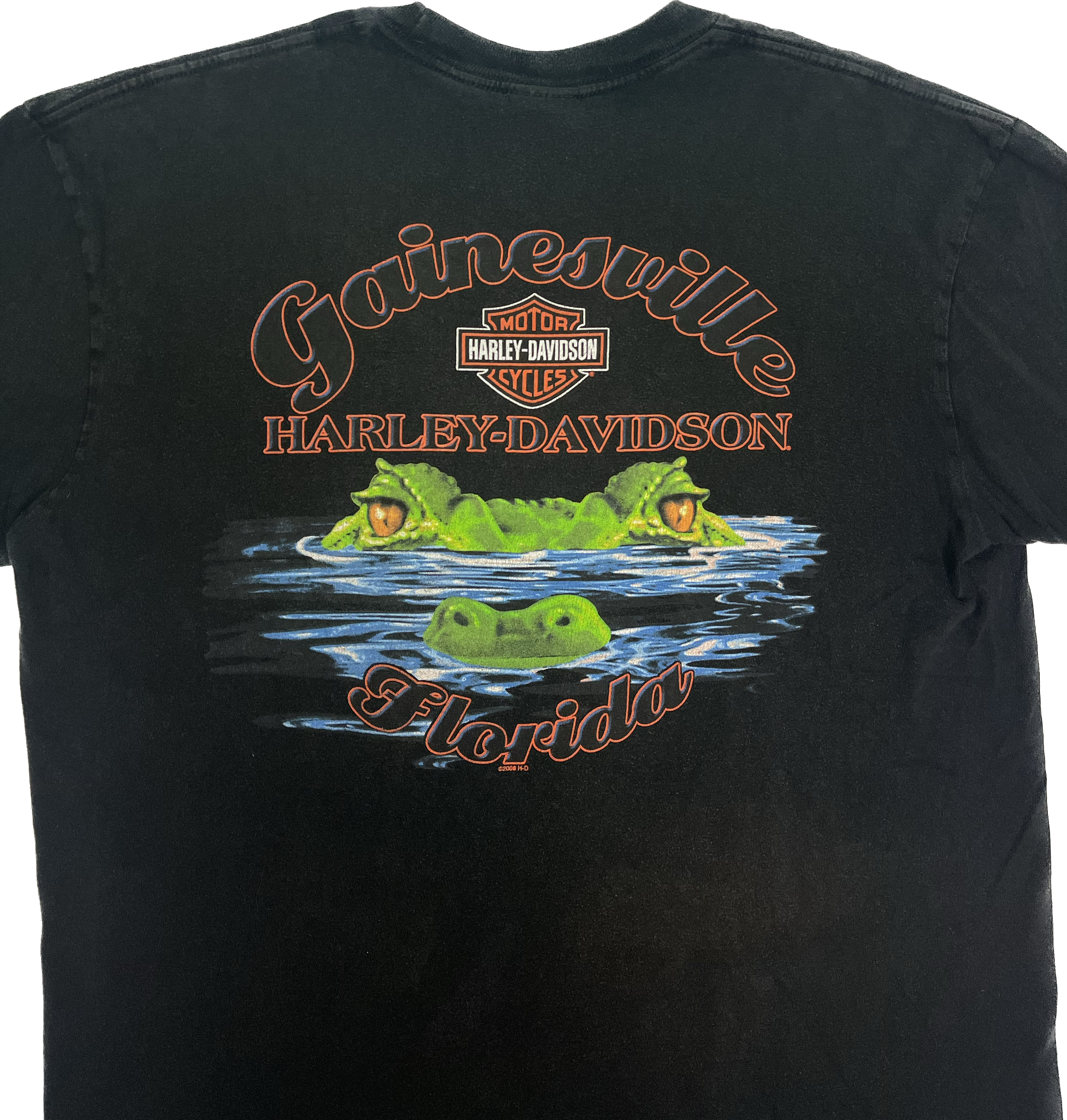 08' Harley Davidson Gainesville Crocodile T-Shirt