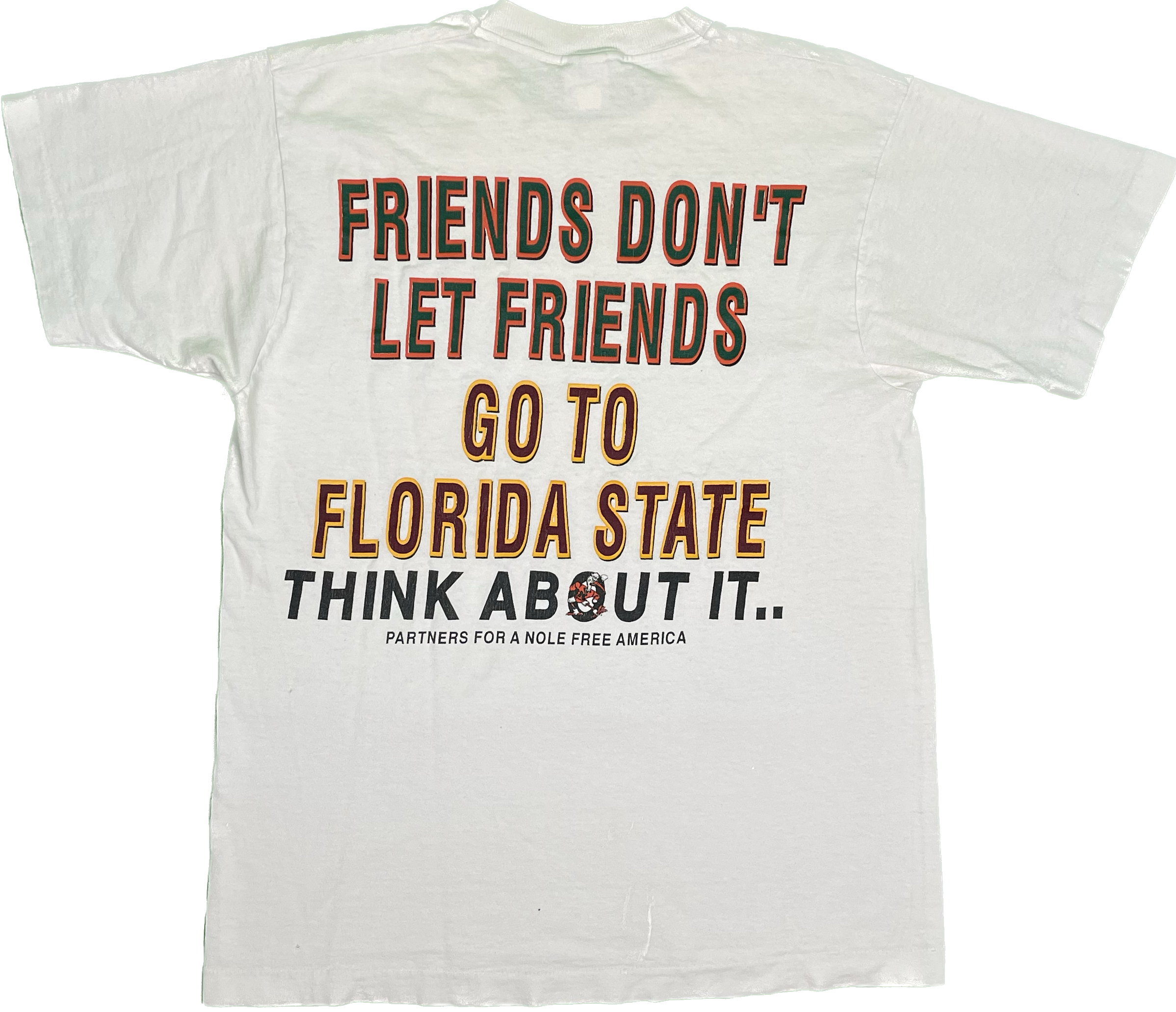 90's University of Miami Just Say No Vintage T-Shirt