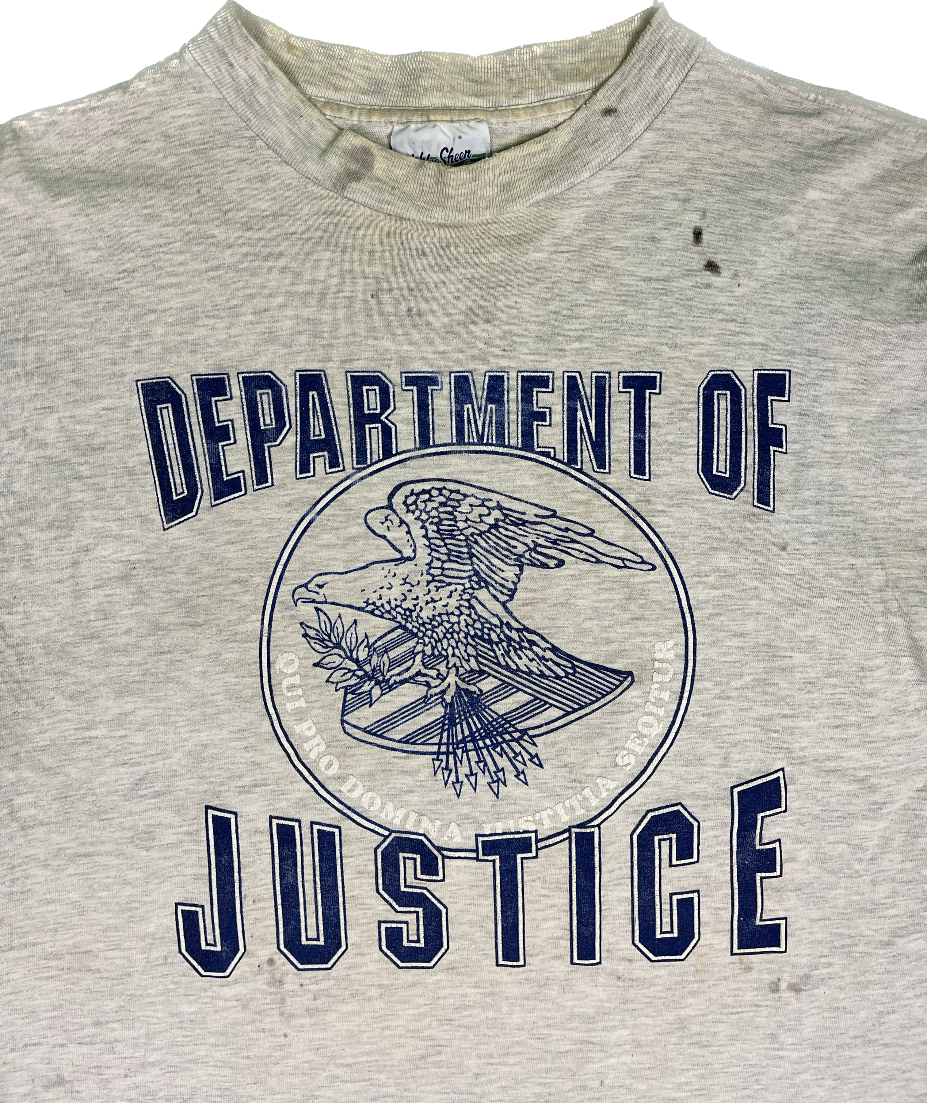Department of Justice Vintage Distressed Look T-Shirt