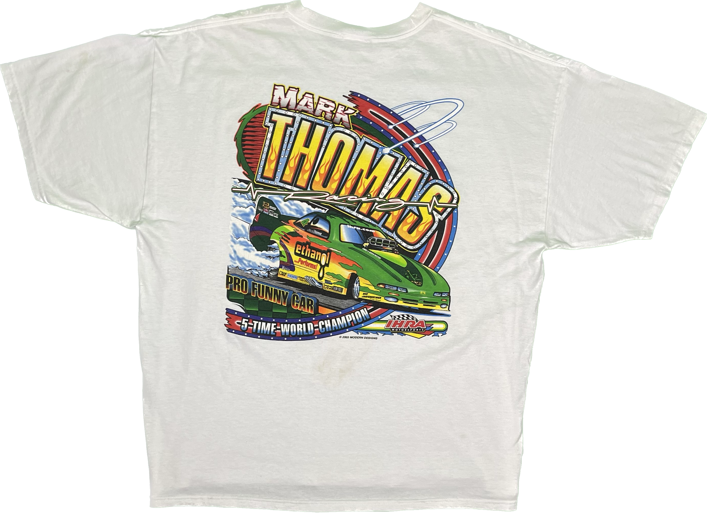 03’ Mark Thomas Vintage Race Car T-Shirt
