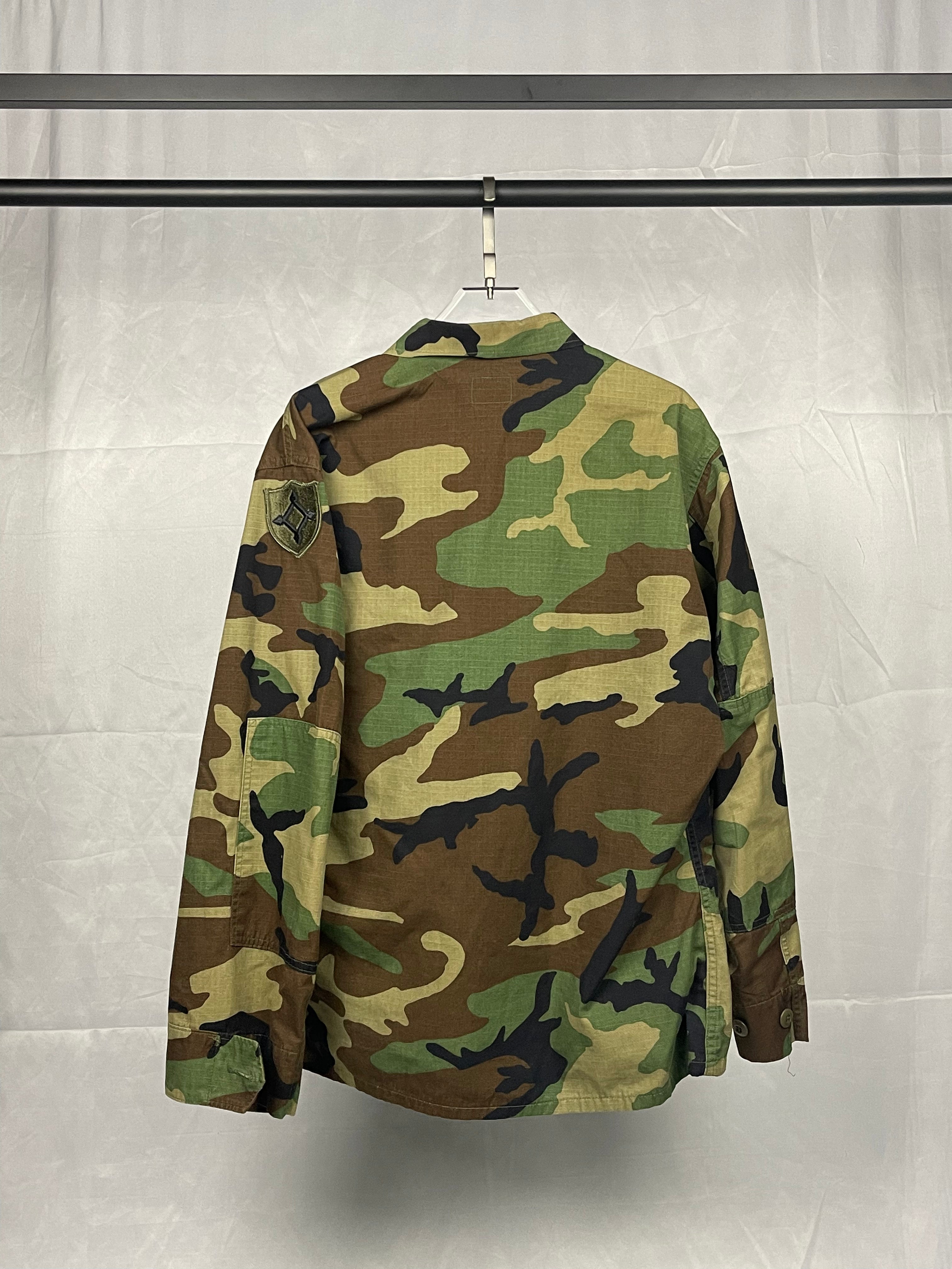 U.S. Army Military Combat Coat Jacket with patches