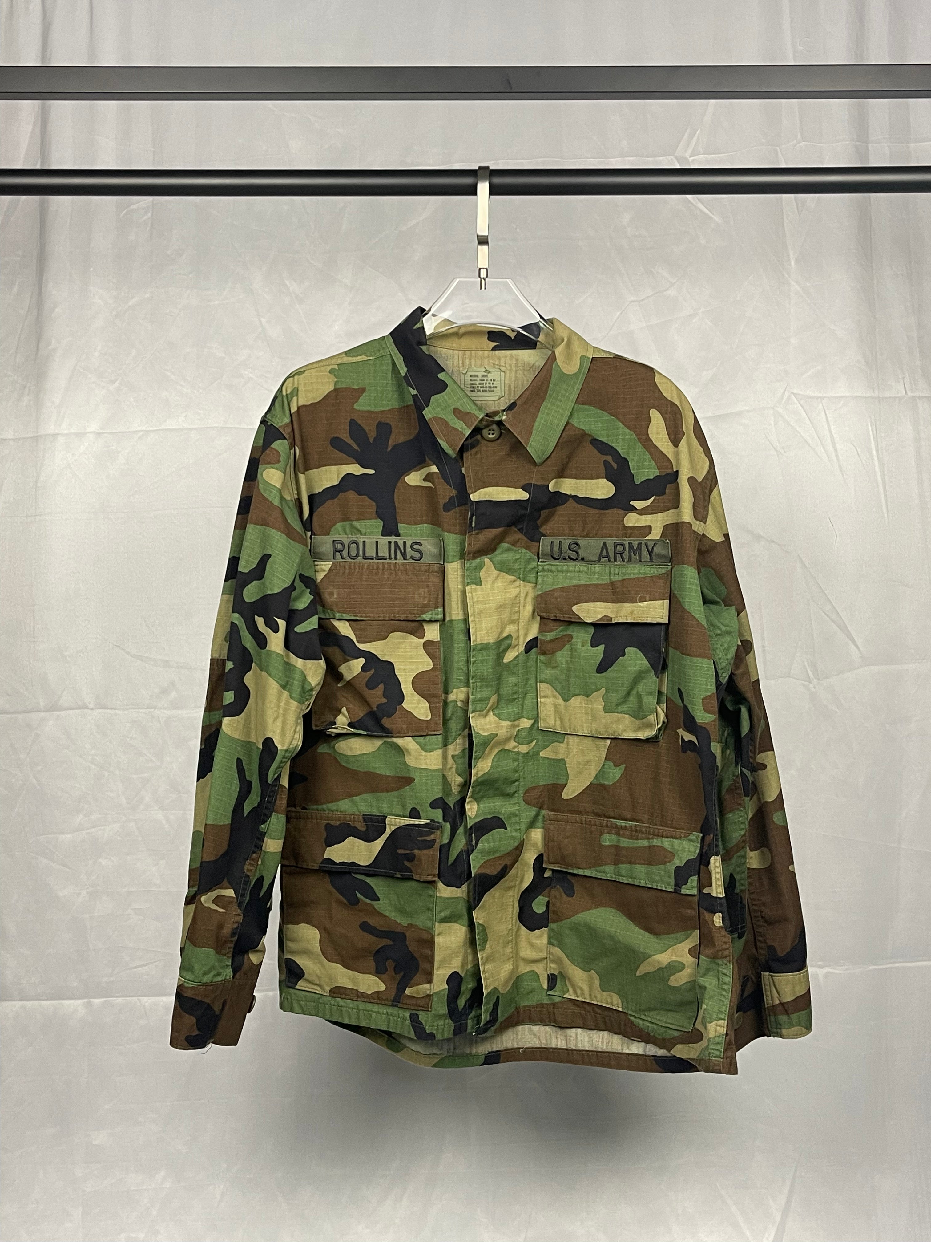 U.S. Army Military Combat Coat Jacket with patches