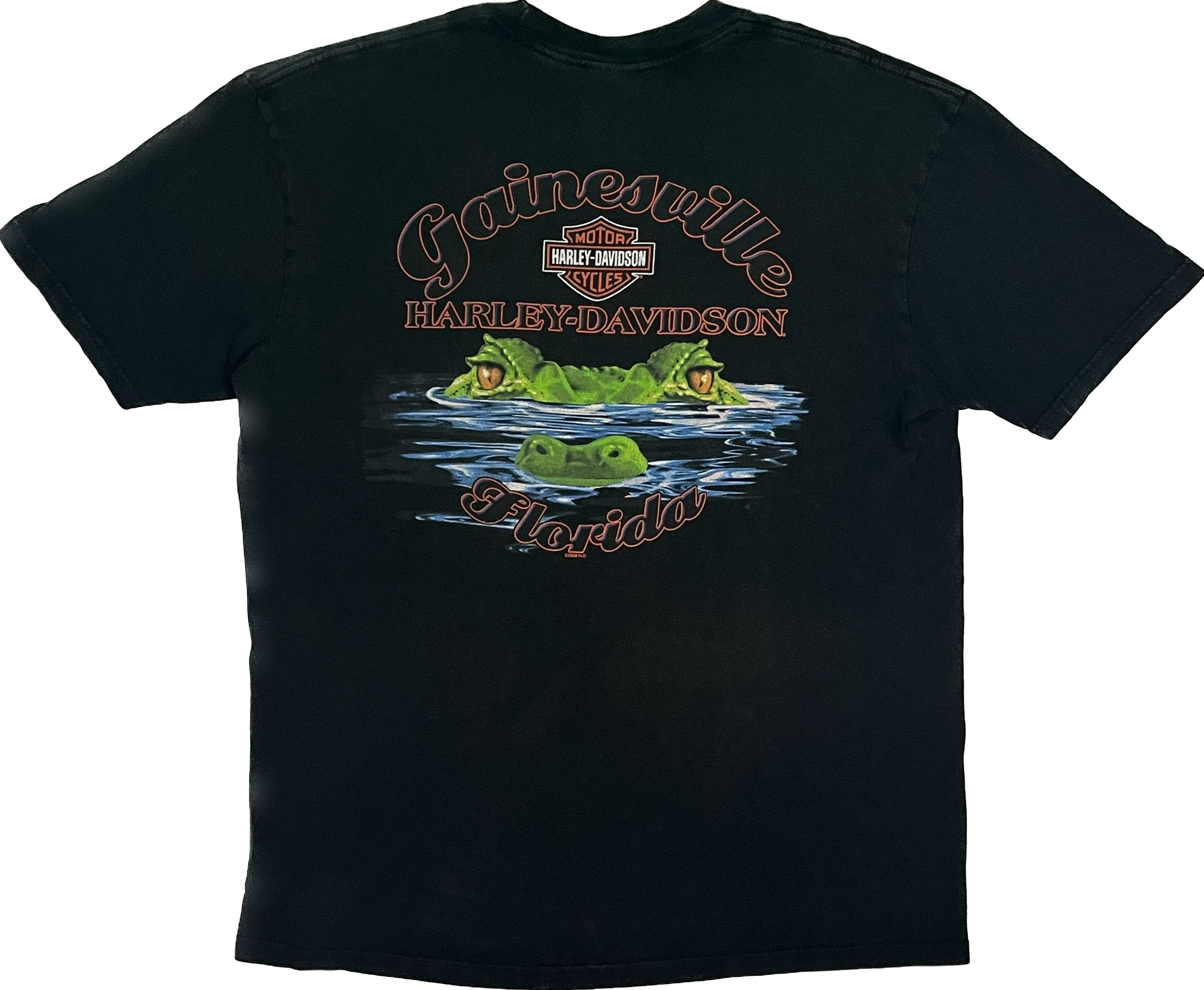 08&#39; Harley Davidson Gainesville Crocodile T-Shirt