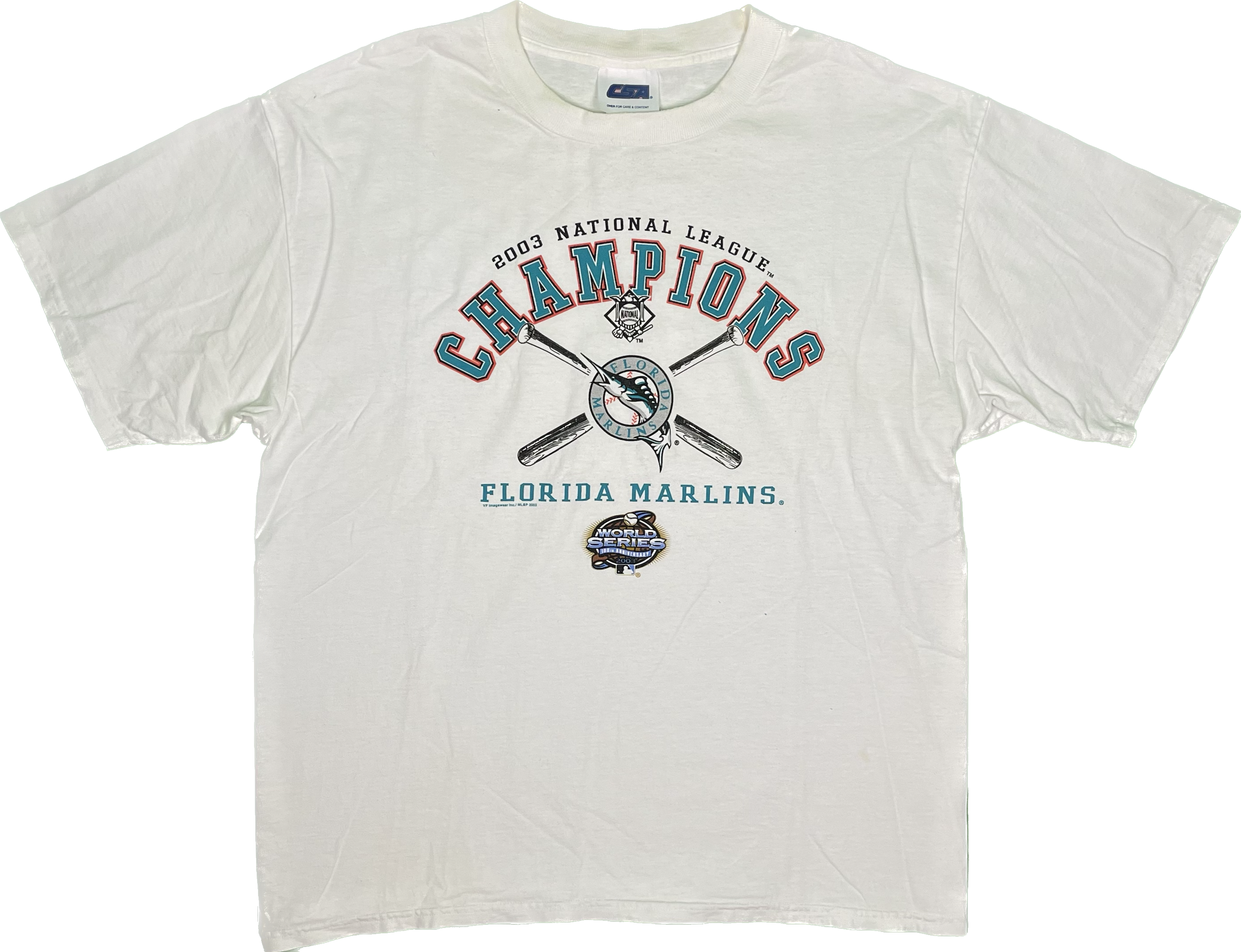 03&#39; Florida Marlins National League Champions Vintage T-Shirt