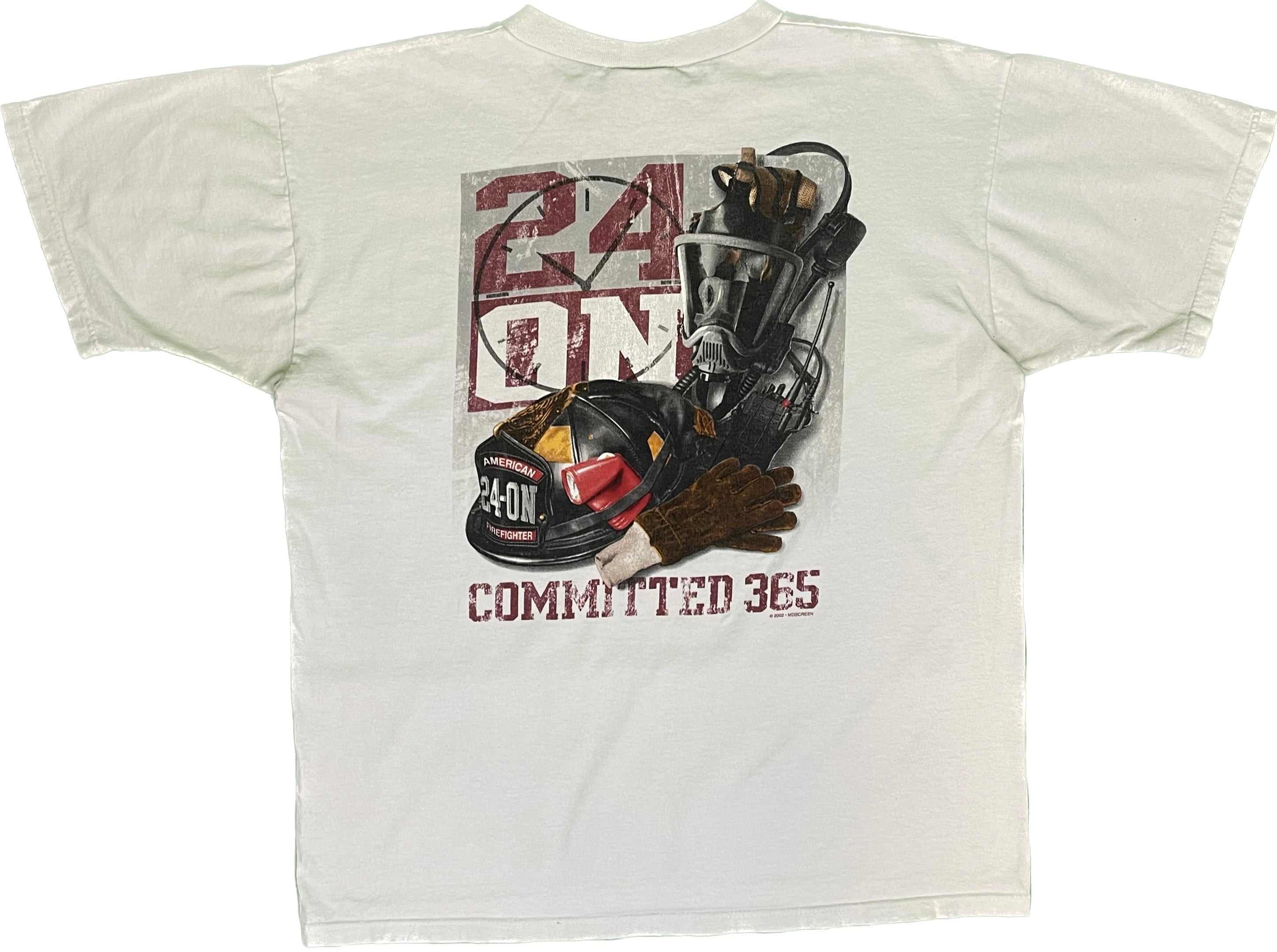 02&#39; American Firefighter Vintage T-Shirt
